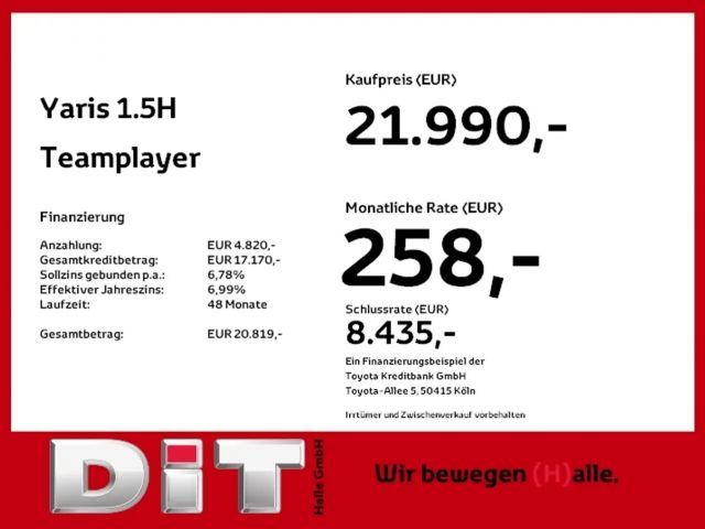 Toyota Yaris Hatchback