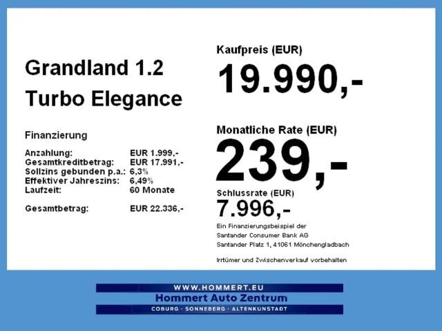 Opel Grandland X 1.2 Turbo Elegance Turbo