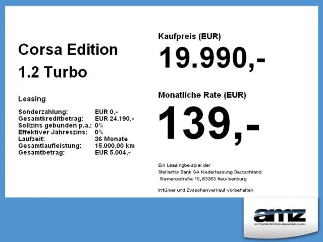 Opel Corsa 1.2 Turbo Edition Turbo