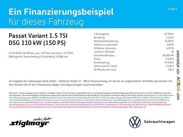 Volkswagen Passat 1.5 TSI DSG Variant