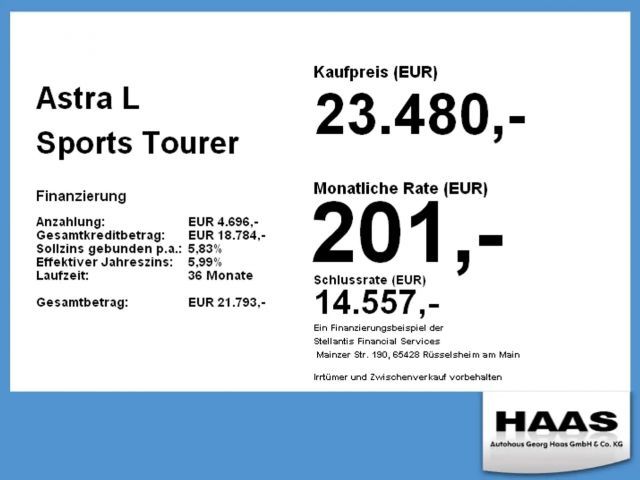 Opel Astra 1.2 Turbo Sports Tourer Turbo