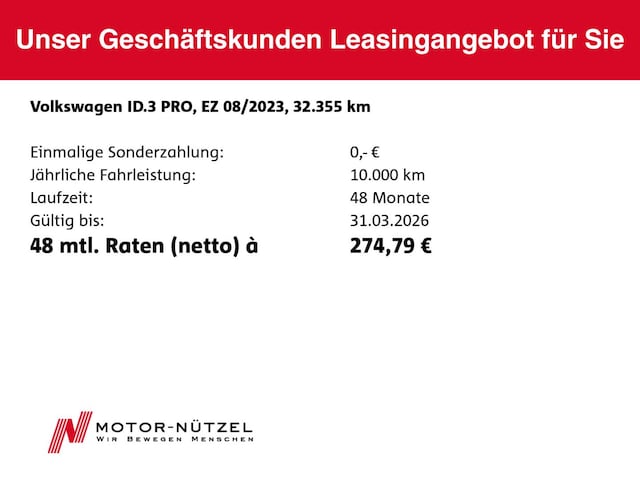 Volkswagen ID.3 150 kW Performance Pro