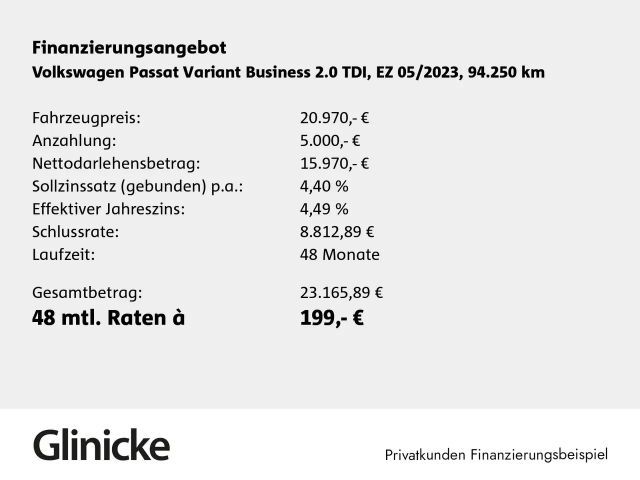 Volkswagen Passat 2.0 TDI Business Variant