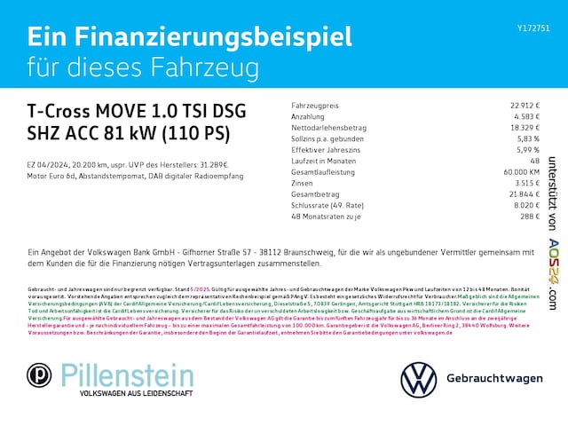 Volkswagen T-Cross 1.0 TSI DSG Move