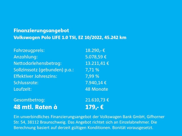 Volkswagen Polo 1.0 TSI Life