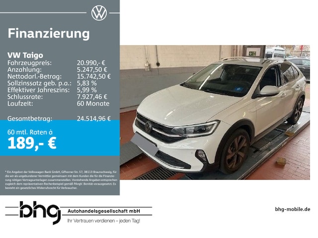 Volkswagen Taigo 1.0 TSI DSG Style