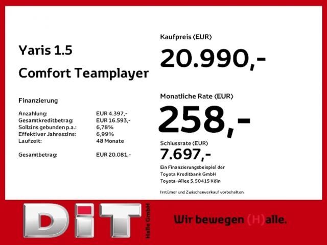 Toyota Yaris Comfort Hatchback
