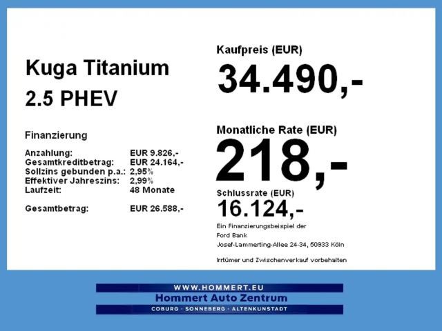 Ford Kuga Plug in Hybrid Titanium