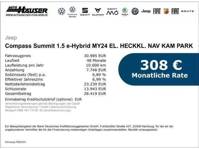 Jeep Compass Hybrid Summit