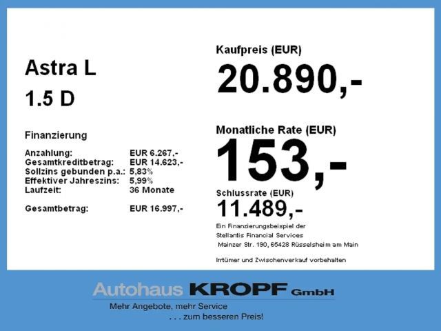 Opel Astra 1.5 CDTI 1.5 Turbo Elegance