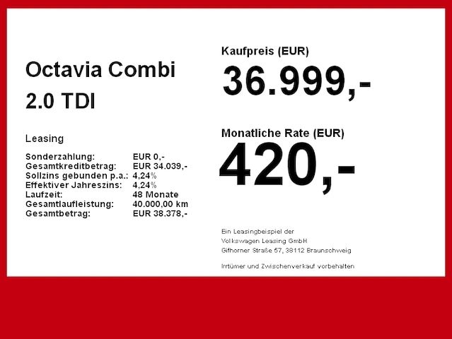 Skoda Octavia 2.0 TDI Combi