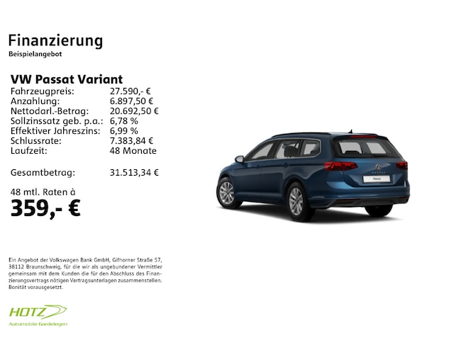 Volkswagen Passat 2.0 TDI Business DSG Variant