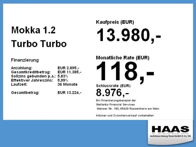 Opel Mokka 1.2 Turbo Turbo