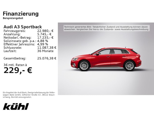 Audi A3 30 TFSI Sportback