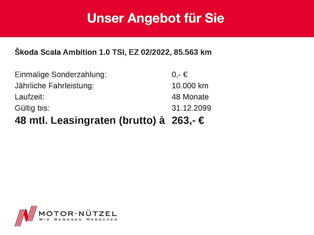 Skoda Scala 1.0 TSI Ambition