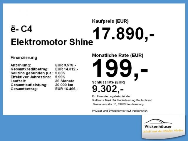 Citroën ë-C4 Shine