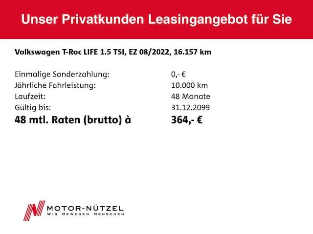 Volkswagen T-Roc 1.5 TSI DSG Life