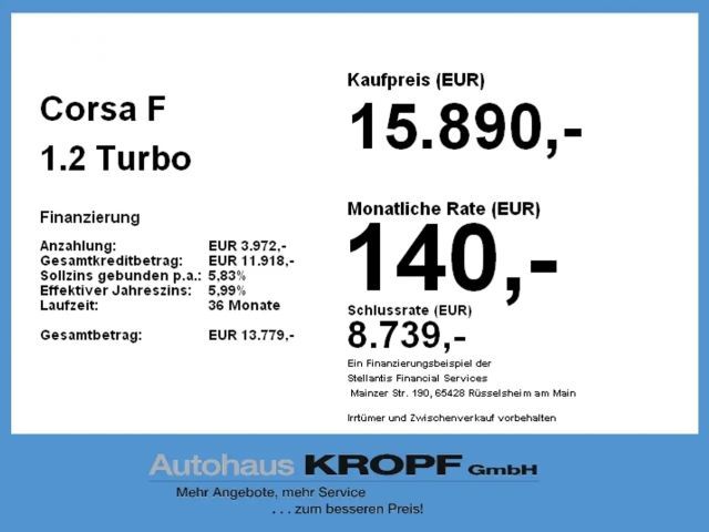 Opel Corsa 1.2 Turbo Edition Turbo