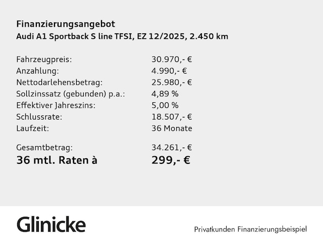 Audi A1 30 TFSI S-Line S-Tronic Sportback