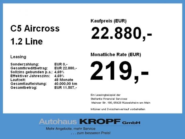 Citroën C5 Aircross 1.2 Fin. ab 2,99 % Navi,Sitzheizung