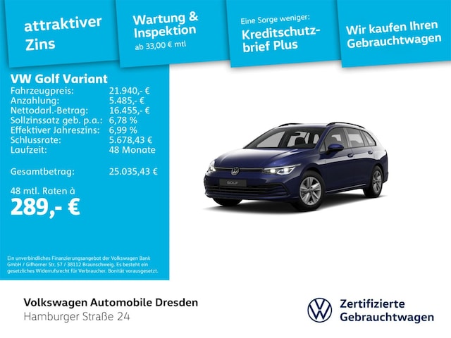 Volkswagen Golf 1.0 TSI Life Variant