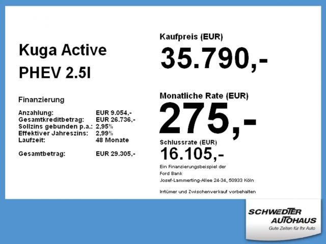 Ford Kuga Active Plug in Hybrid