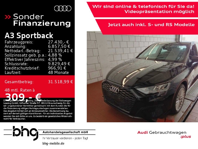 Audi A3 30 TFSI S-Tronic Sportback
