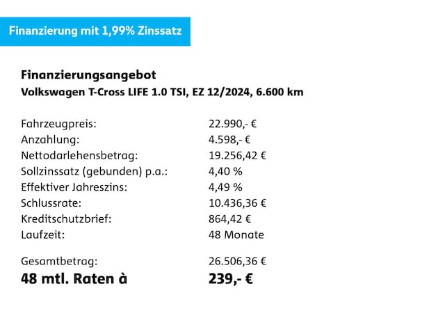 Volkswagen T-Cross 1.0 TSI Life