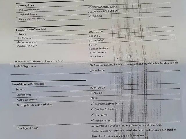Volkswagen up! Sitzheizung*Rückfahrkamera*Tempomat*Regensensor