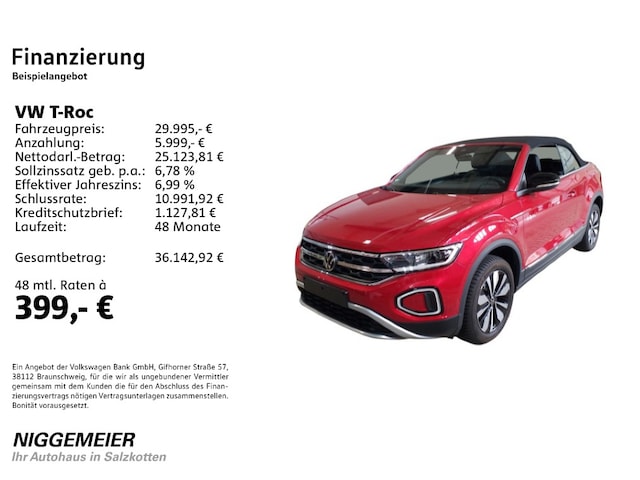 Volkswagen T-Roc 1.0 TSI Cabriolet