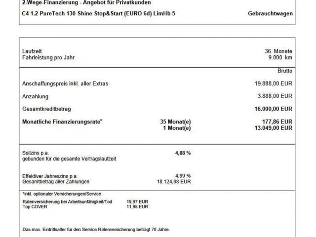 Citroën C4 PureTech Shine