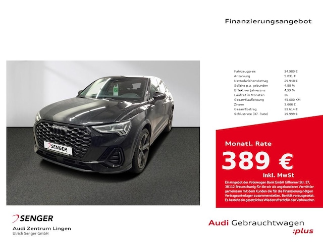 Audi Q3 35 TFSI S-Line S-Tronic Sportback