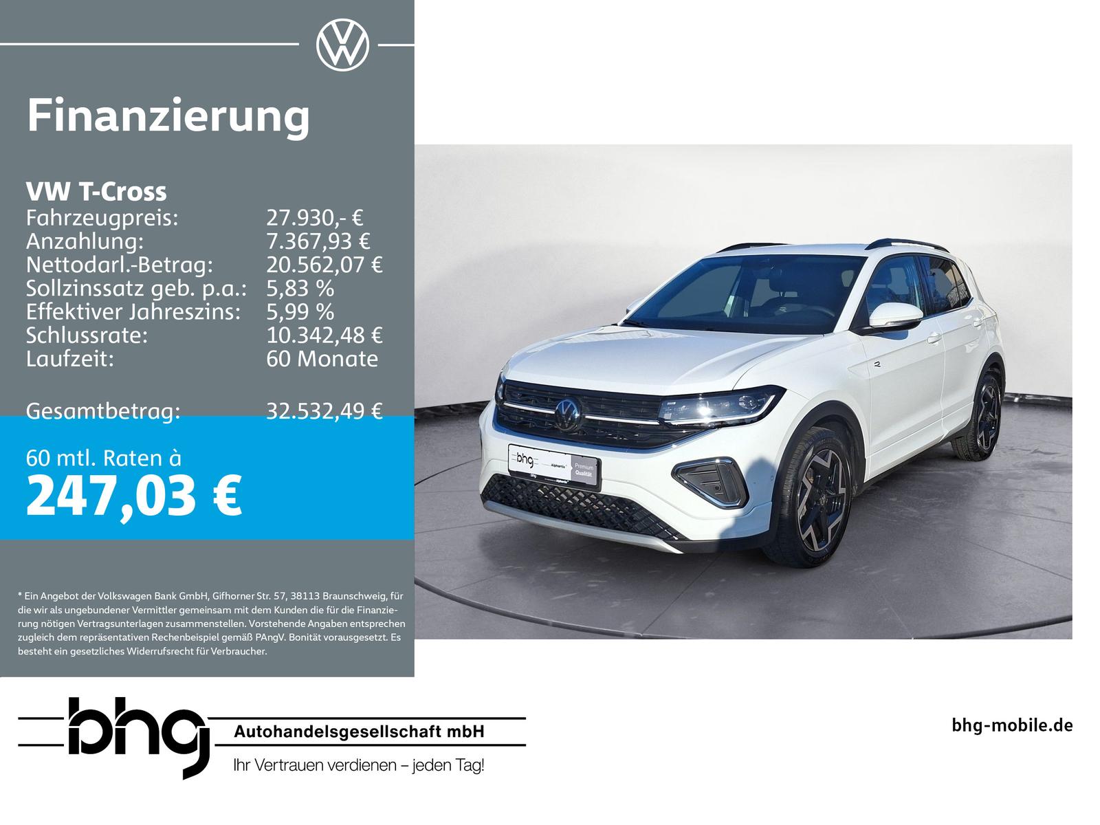 Volkswagen T-Cross 1.0 TSI DSG R-Line