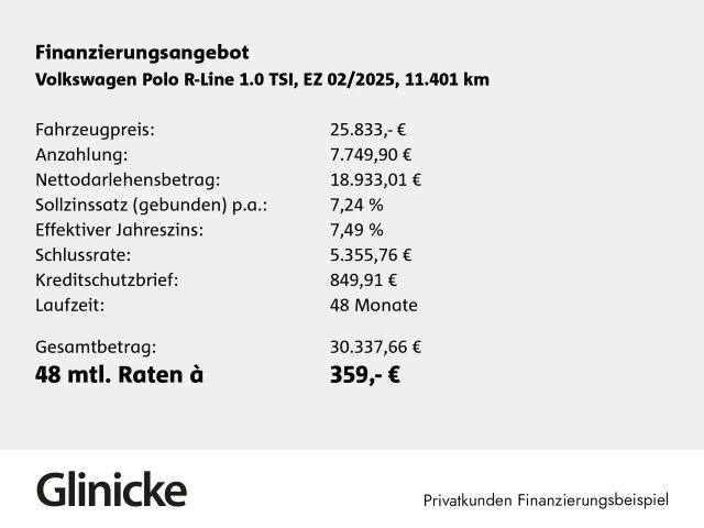 Volkswagen Polo 1.0 TSI DSG R-Line