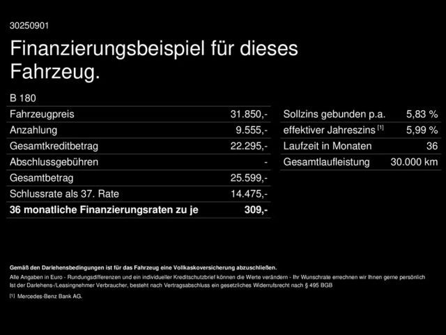 Mercedes-Benz B 180 Progressive Sedan