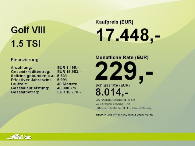 Volkswagen Golf 1.5 TSI Golf VIII