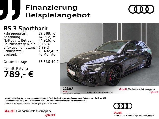 Audi RS3 Quattro S-Tronic Sportback
