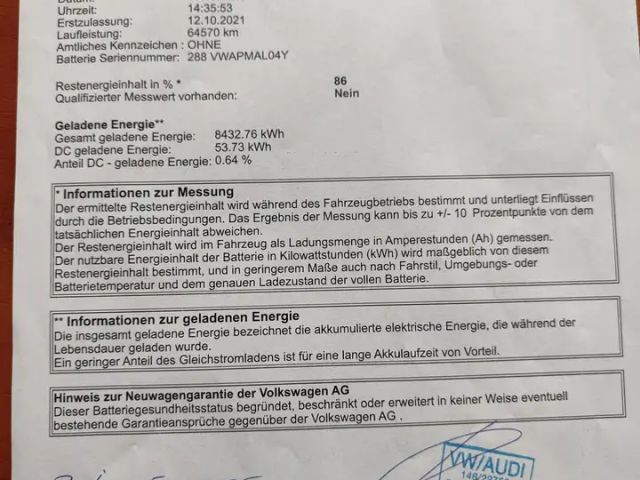 Volkswagen up! e- Basis (123/BL3)