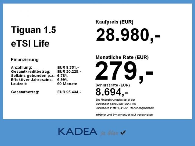 Volkswagen Tiguan 1.5 eTSI Life