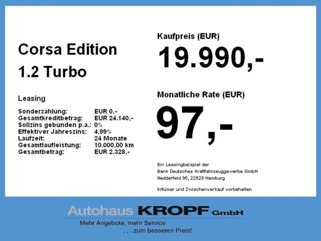 Opel Corsa 1.2 Turbo Edition Turbo