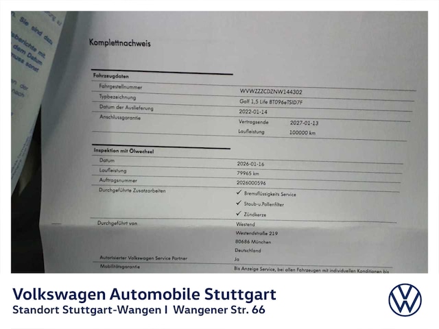 Volkswagen Golf 1.5 eTSI DSG Life