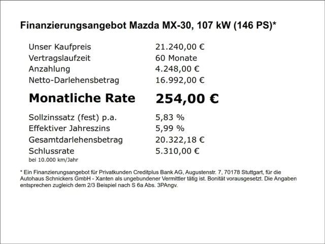 Mazda MX-30 Makoto+PRE-PAKET+360° CAM !!