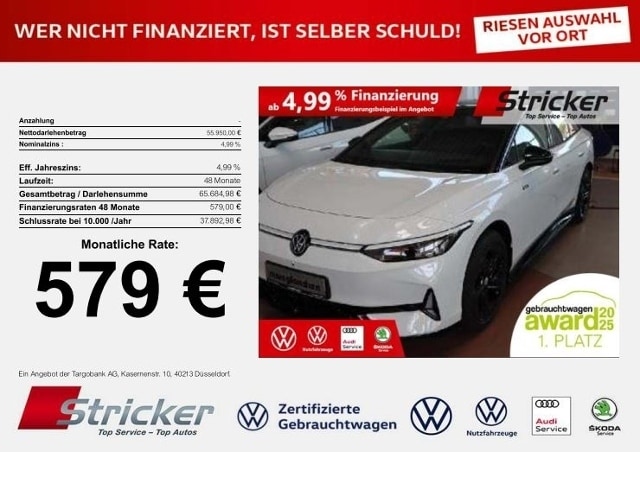 Volkswagen ID.7 250/86 579,-ohne Anzahlung Pano AHK