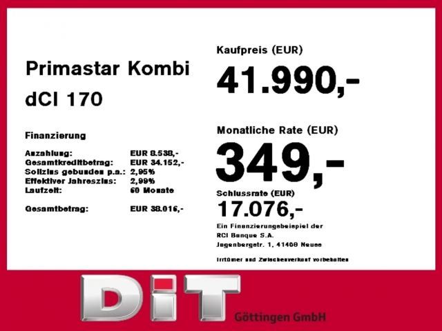 Nissan Primastar L1H1 Tekna dCi 170