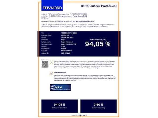 Cupra Formentor 1.4 VZ e-Hybrid