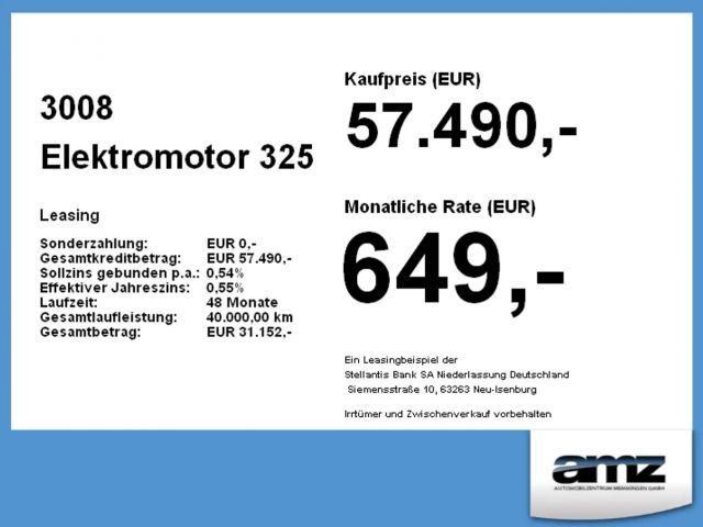 Peugeot E-3008 Elektromotor 325 Allrad*Massage*Sitzkühlung