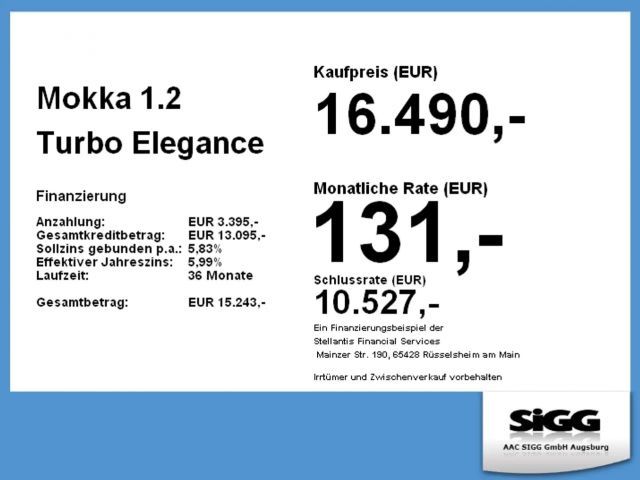 Opel Mokka 1.2 Turbo Elegance Turbo