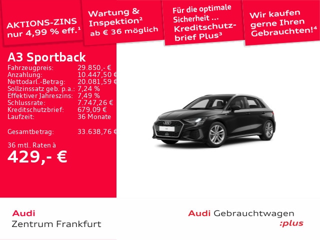 Audi A3 35 TDI S-Line S-Tronic Sportback