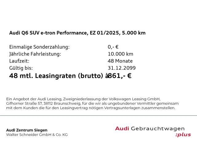 Audi Q6 e-tron Performance