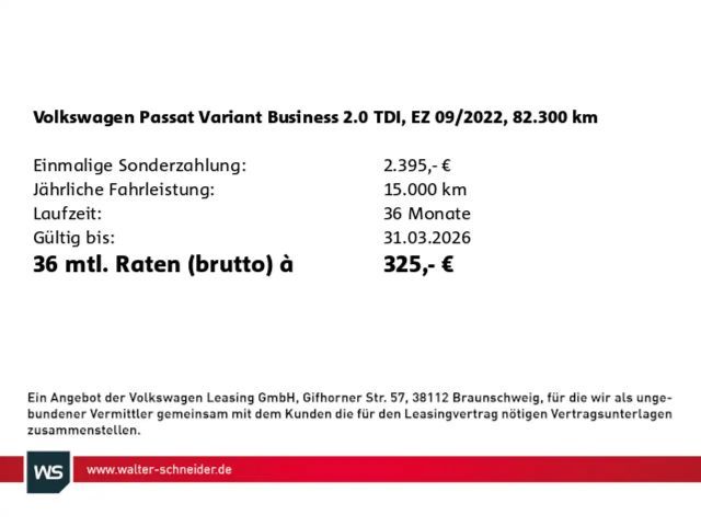 Volkswagen Passat 2.0 TDI Business DSG Variant